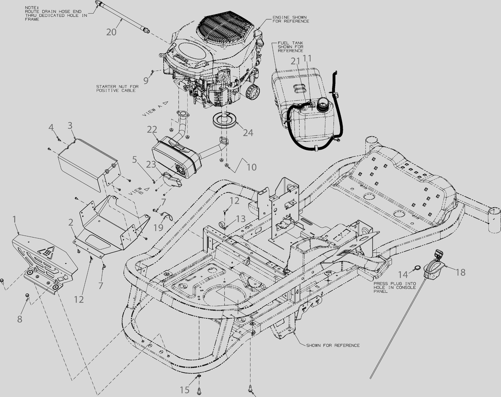 Engine Accessories Diagram and Parts List for ZT1-54KH (17CM010)(2022) Cub Cadet Lawn Tractor